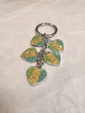 Coach Vintage Y2K Cascading Hearts keychain / bag charm